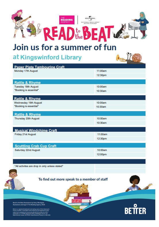 Kingswinford Library - Summer Reading Challenge 17-22 August 2026